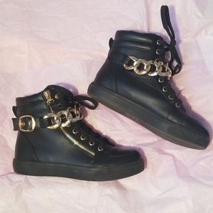 Black & Gold Sneakers